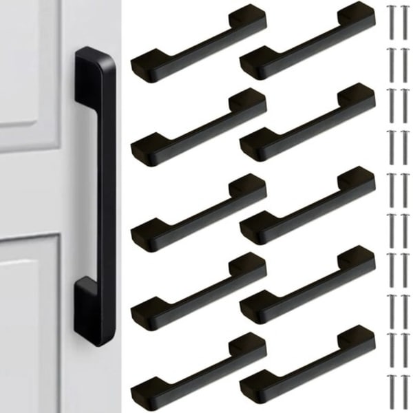Sort møbelgreb - 10 stk. Ruhhy 24190