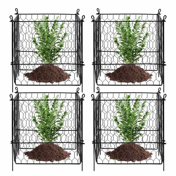 Plantebure, 4-pak, 33 cm metalnet, dyrebeskyttelse