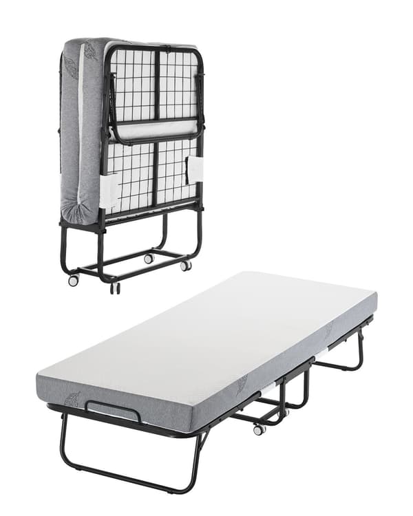 Dobbeltseng med udtræksfunktion, 31 x 75, 5 tommer memory foam-madras