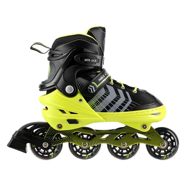 4-i-1 sort-grøn inline & skøjter, størrelse S (29-33)