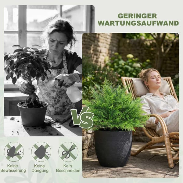 Kunstige Boston-bregner, UV-resistente, 2-pak, 40x60 cm