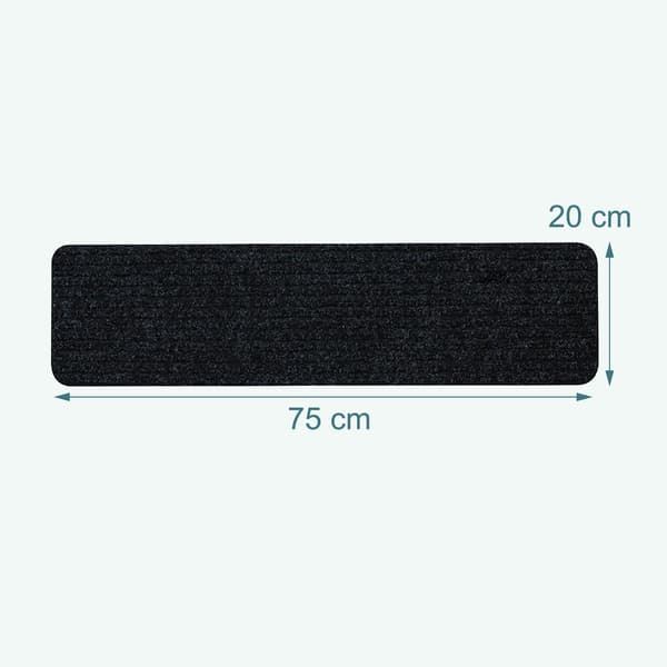 Självhäftande trappmattor, 16-pack, 75x20 cm