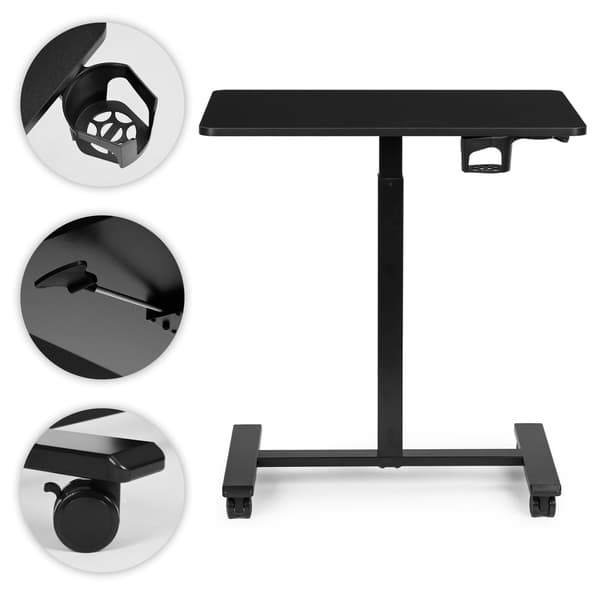 Mobilt, justerbart skrivebord, 70x48 cm, højde 71,5–112 cm