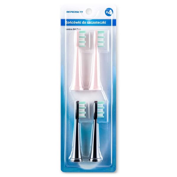 Utbytesborsthuvuden för sonisk tandborste Berdsen DUO - 4-pack