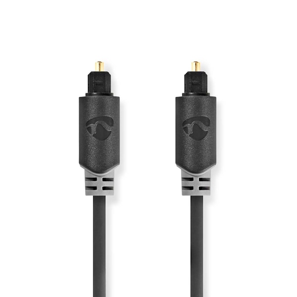 Optisk lydkabel | TosLink Male | TosLink Male | 3.00 m | Runde | PVC | Antracit | Box