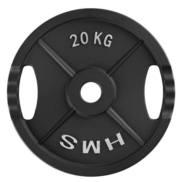 20 kg olympisk viktskiva, svart gjutjärn