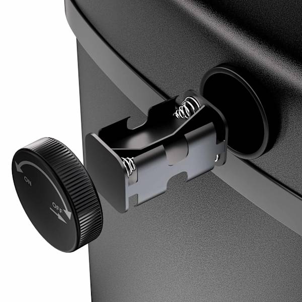 Sensor affaldsbeholder rustfrit stål sort 50L
