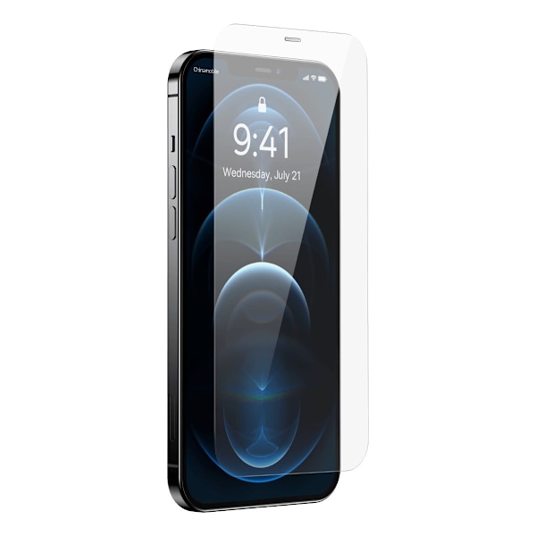 Härdat glas för iPhone 12 Pro Max med högtalarskydd 0,4mm SET