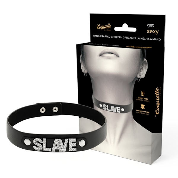 Coquette Chic Desire - Slave Vegan Læder Choker