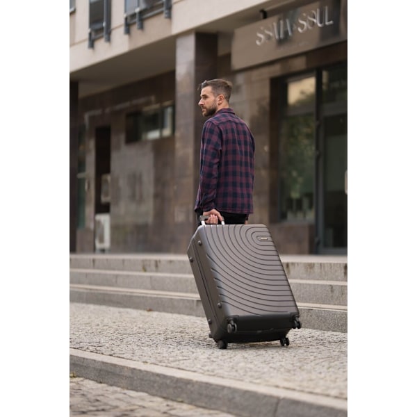 Medium ABS reseväska SOLIER AVENTOR STL1064 DARK GREY 24" M