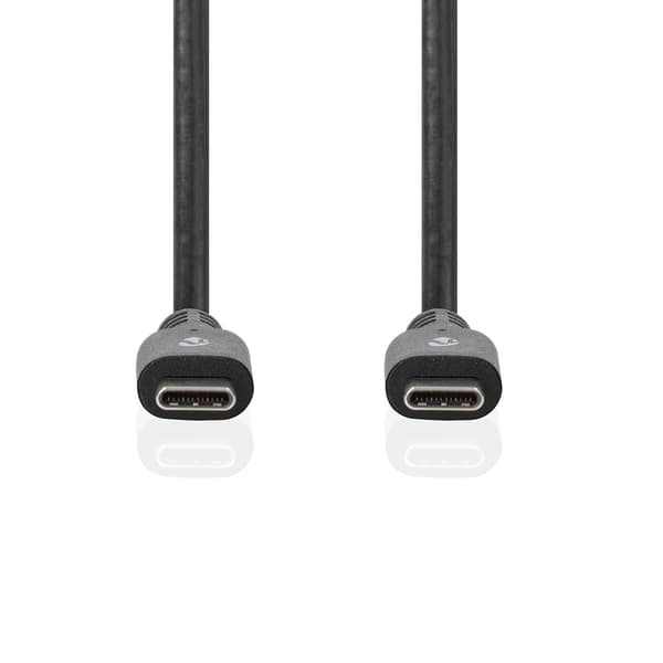 USB-C 3.2 Gen 2 -kaapeli, 3m, 100W, 4K, 10Gbps, musta