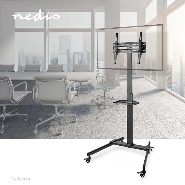 Golvstativ | 32 - 55 " | Maximal skärmvikt som stöds: 35 kg | Premium Column Design | Justerbar förinställda höjder | Snäpplås | Stål | Svart