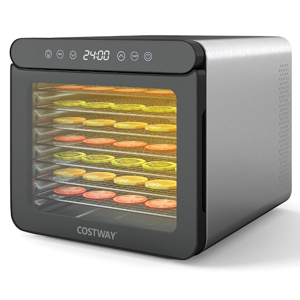 Fødevaretørrer, 600W, 7 bakker i rustfrit stål, 24H timer