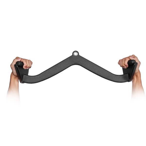 Lat Pulldown V-Stångfäste, Massivt Stål, Gummigrepp