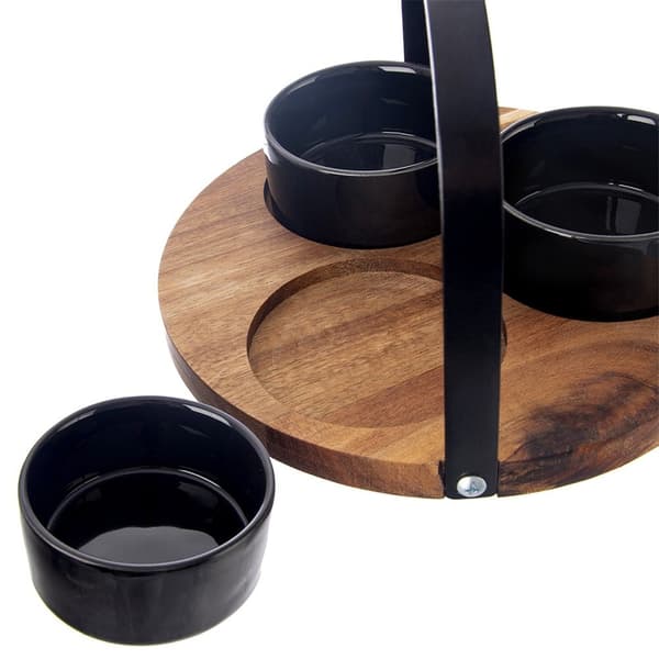 Keramiske snackskåle SORT 130 ml 4 stk.