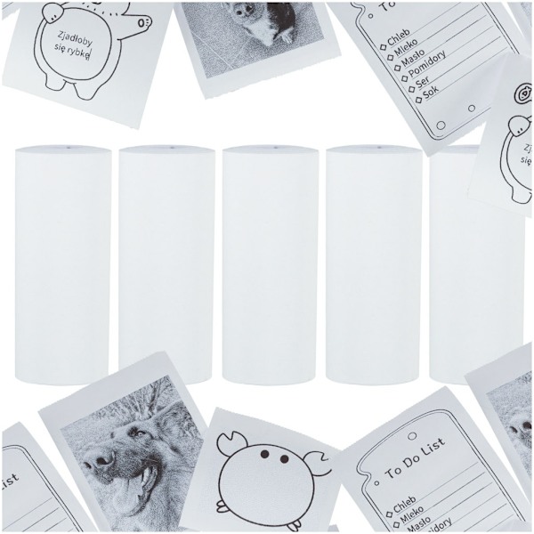 Lämpöpaperirullat minitulostimelle 5,7cmx4,5m 5 kpl