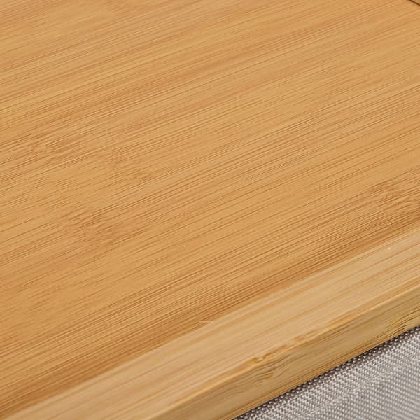 Bambuförvaringsenhet med 4 tyglådor