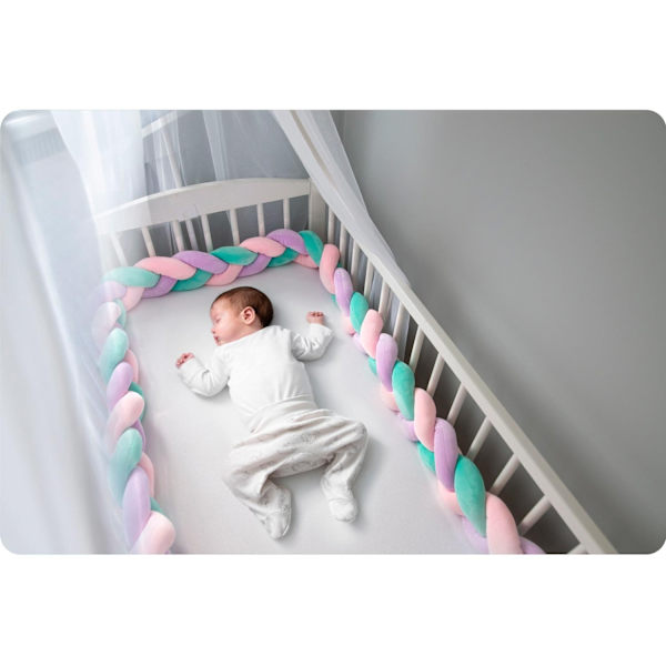 Pinnasängyn päällinen Ricokids 3m - Mint, vaaleanpunainen ja violetti