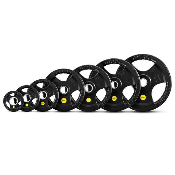 5 kg:n olympiapainolevy Tri-Grip-kumia