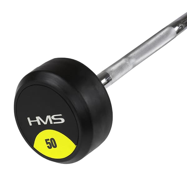 50 kg gummibelagd Curl Bar för tyngdlyftning