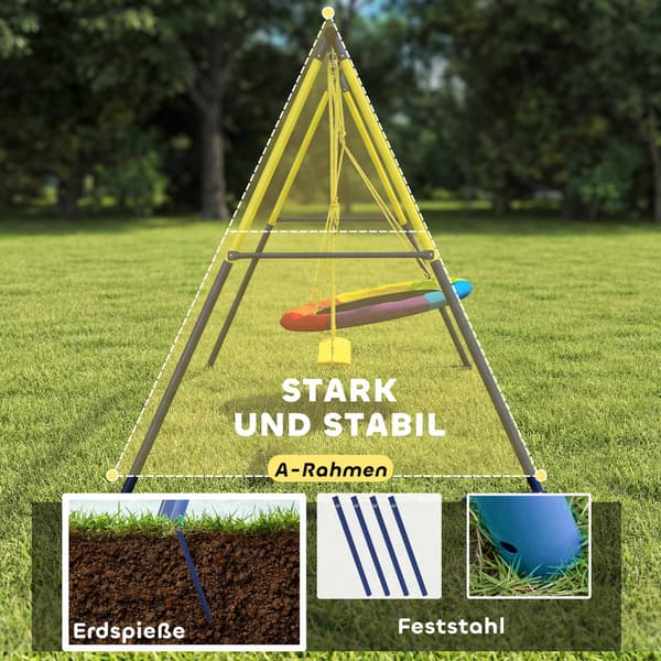 Barngunga med justerbara rep, 100 cm gungbo