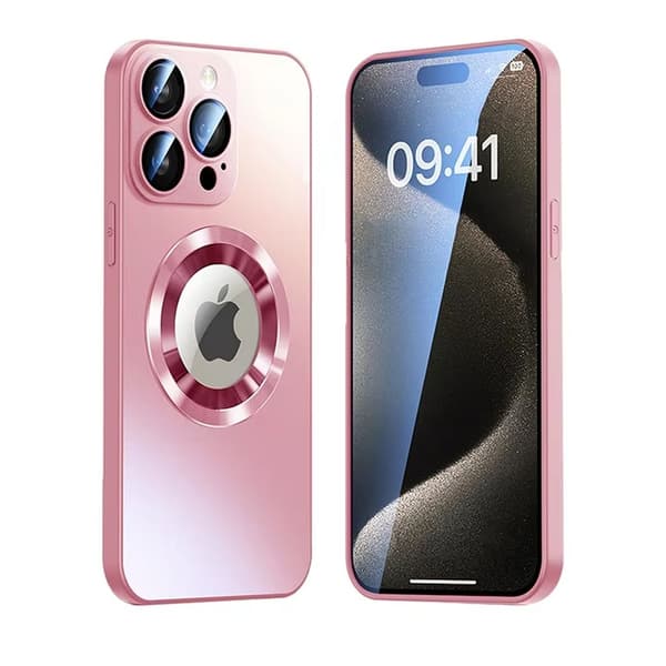 Magnetic Case iPhone 16 Pro Max kotelo linssisuojalla - vaaleanpunainen