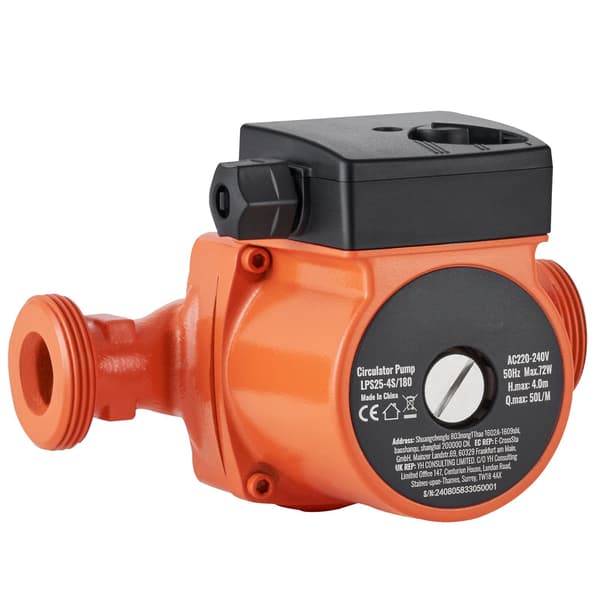 Varmvattencirkulationspump, 220V 72W, 3 hastigheter, 50 L/min