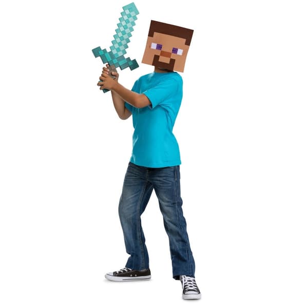 Minecraft miekka ja naamiosarja lapsille, asusteet