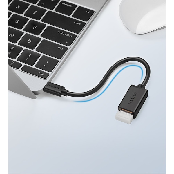 OTG kabeladapter fra USB 3.0 til USB-C - sort