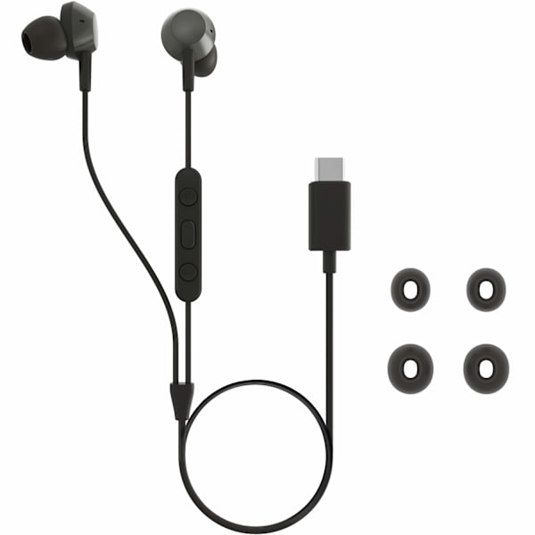 TAE5008BK In-ear høretelefoner med mikrofon og fjernbetjening. USB-C stik. Sort.