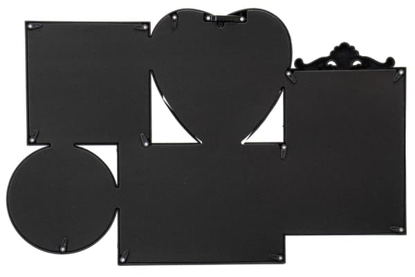 Fotoramme til 5 billeder, grå, plastik, 28x44 cm