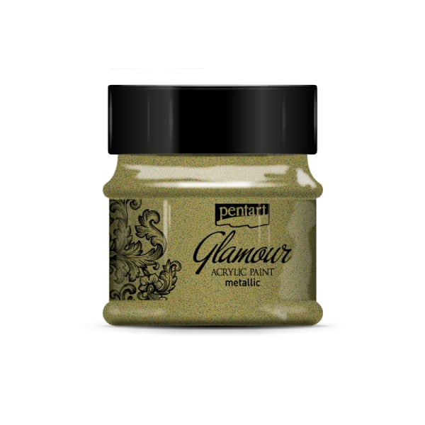 Pentart Glamour Metallic Akrylfärg 50 ml. - Antikt guld