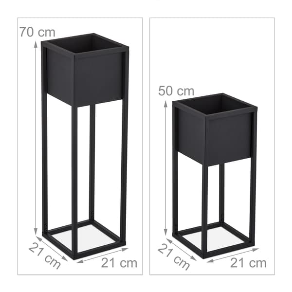 Kukkateline metallia - 2 kpl mustaa