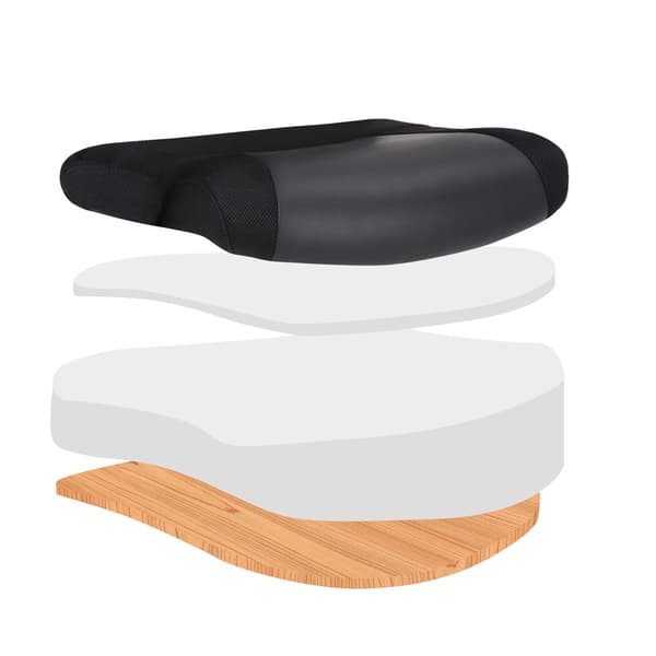 Ergonomisk sort kontorstol, net og PU-læder, høj ryg