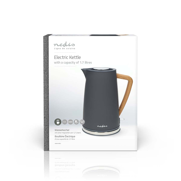 Vedenkeitin | 1.7 l | Soft-Touch | Harmaa | Pyörivä 360 astetta | Piilotettu lämmityselementti | Strix® ohjain | Tyhjäksi kiehumisen suoja