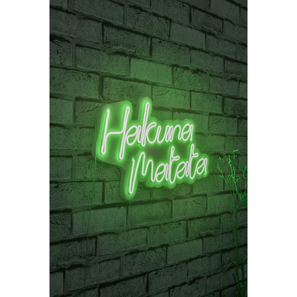 Dekorativ Plast Led Belysning Hakuna Matata - Grön