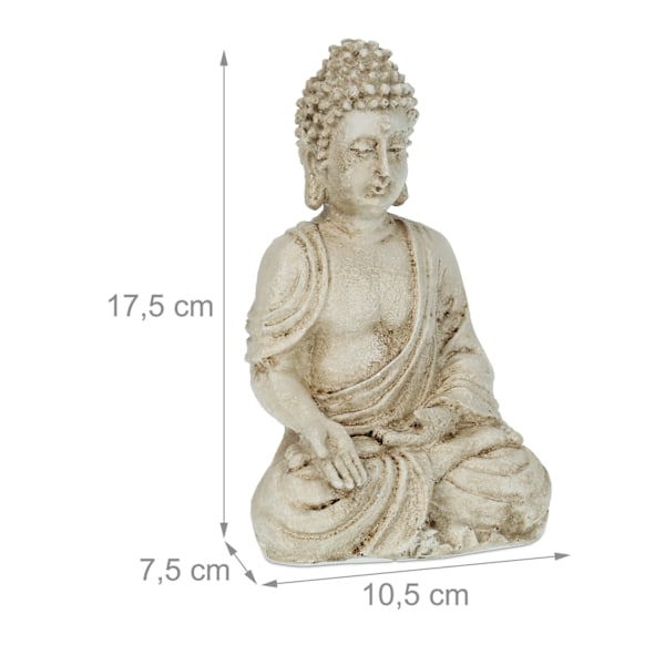 Siddende Buddha figur 17,5 cm