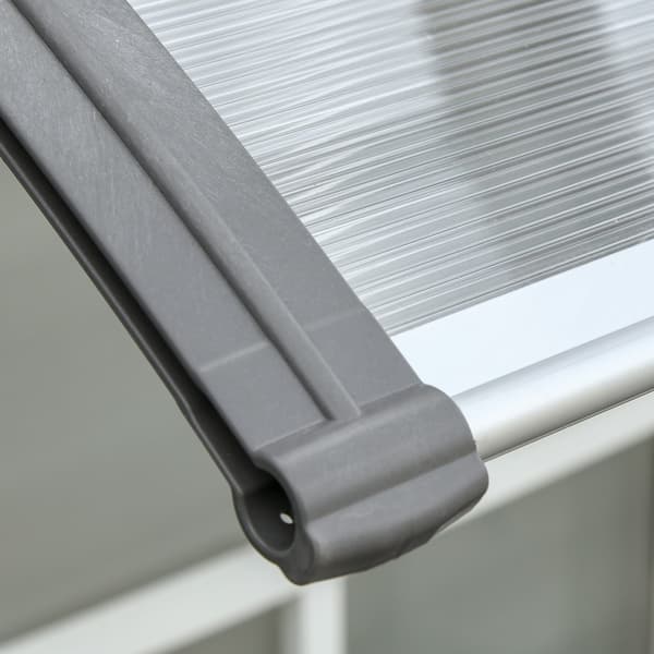 Dørkapsel – Polycarbonat, Aluminium, 110x60 cm, Grå