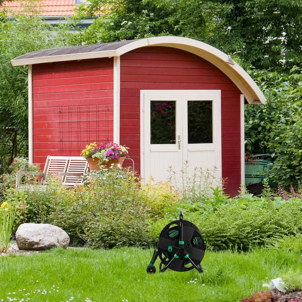 Trädgårdsslangrullvagn, 30 m manuell bevattning