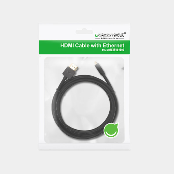 Audio Videokabel microHDMI - HDMI 2.0 2m svart