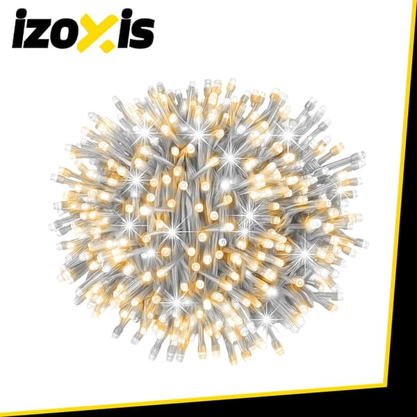 Julislampor, 100 LED, 6m, Varmvit, IP44