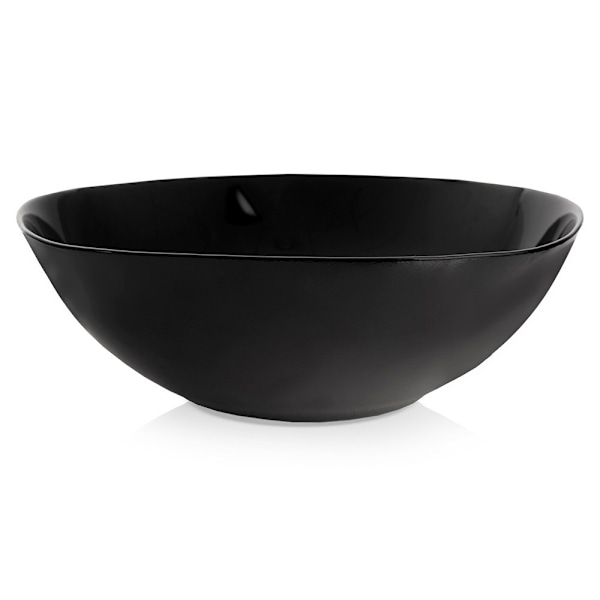 Salatskål glas sort LUNA 25 cm, 2 l