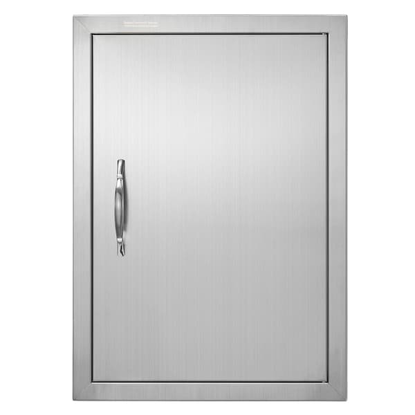 Grilldør 17x24 tommer, rustfri stål planmontering