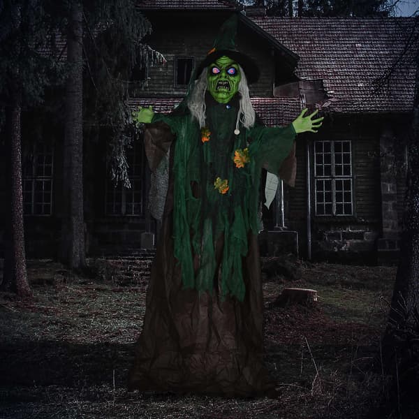 Halloween-häxdekoration med ljud- och rörelsesensor, 183 cm