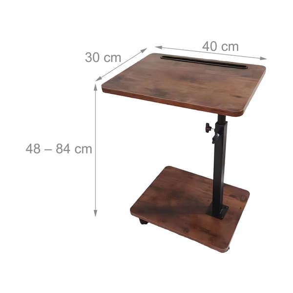 Højdejusterbart sidebord med tabletholder