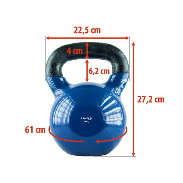 28 kg Gjutjärn Kettlebell – Blå