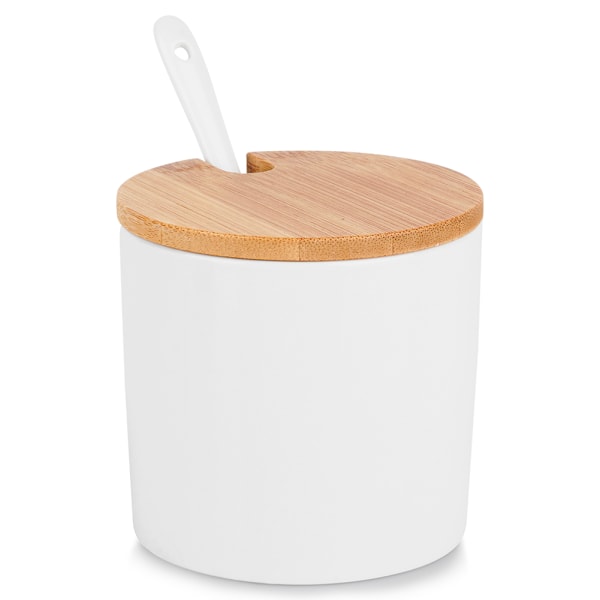 Keramisk sukkerskål hvid