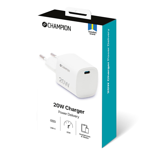Oplader 20W PD Hvid