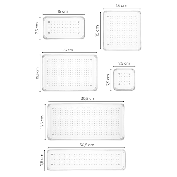 Drawer Organizer SET5 - Transparent