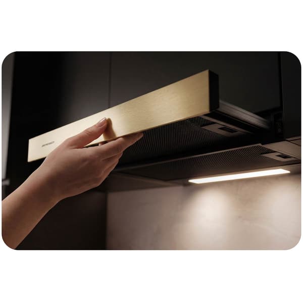Teleskopisk köksfläkt för underskåp, 60 cm, svart-guld